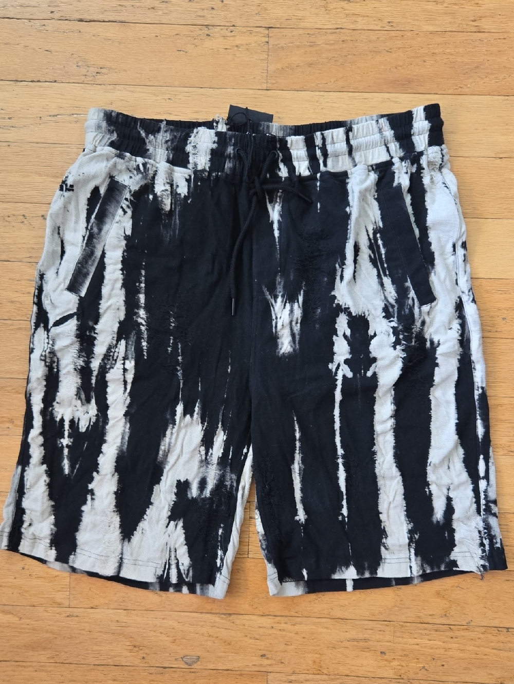 Publish Brand Jabari Distressed Men's Shorts 38" x 10" Marble Wash Striped
